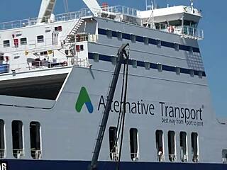 Andy-star performs a cumshot on a blonde in the final unsimulated hardcore scene