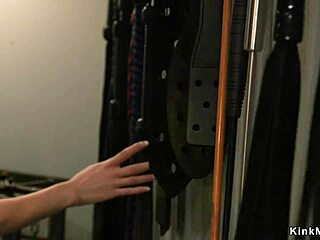 Lesbian milf dominates tied neighbor with anal fucking