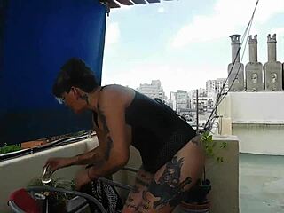 I end up drinking champagne and fucking on the terrace