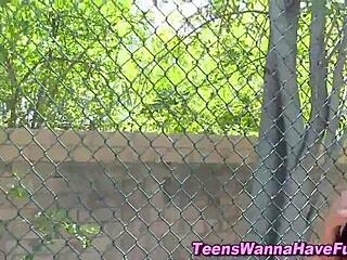 I saw this redhead teen gettin' a facial at the party, it was so hardcore!