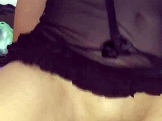 Wife sitting nicely taking cum in mouth