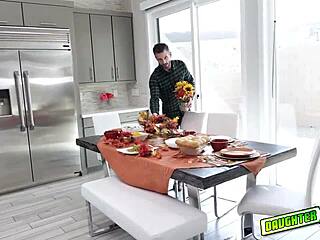 Jasmine Grey's pussy fucked doggystyle by matured cock in stockings