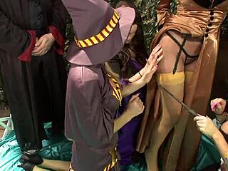 intense pussy licking and fingering in lesbian group sex scene