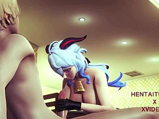hey, check this genshin impact hentai with ganyu giving handjobs and blowjobs in 3d anime style