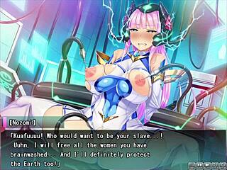 Holy armored princess Elementia fucks machine hard