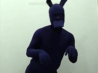 zentai dog cosplay slave gets penis fucked in bdsm