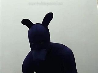 zentai dog cosplay slave gets penis fucked in bdsm