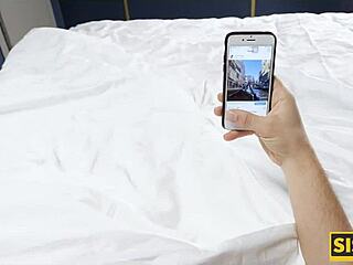 caring guy tenderly helps sweet stepsister prepare for her man. she feels so ready now