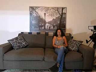 Angel Love goes through a sexy latina casting interview in POV style.