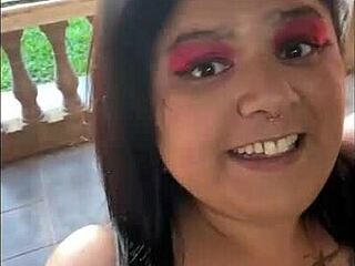 bastidores de um dia de grava��o com o casal dnox brazil nicole brazil - mary jhuana blowing and sucking naturally!!