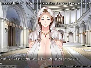 busty princess under hypnosis in visual novel gets tits fondled
