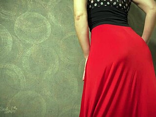 Hot milf in tight dress teasing that panty line