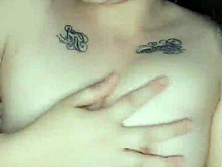 Girl teases wet pussy on video call.