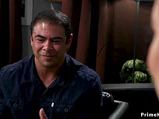 Dominant babe spanks personal assistant over the knee in kinky session