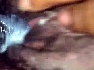 Oh wow, hairy pussy getting rammed and covered in cum on that curved cock!