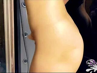 Russian Slut Enjoys Solo Fucking with Dildo in Steamy Shower Scene