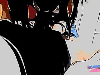 Cartoon Depicts Japanese Niece Watching Uncle in Bed