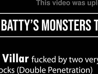 Brazilian Ebony Fitness Cutie Rebeca Villar Takes Two Huge Cocks in DP Anal BBC Gapes