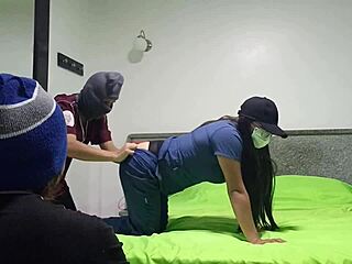 marido cornudo brings his wife to my hotel room, and i screw her like a whore in front of him