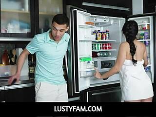 LustyFam-Exotic MILF Kourtney Kai Enjoys Another Steamy Kitchen Session with Stepson Myles Long