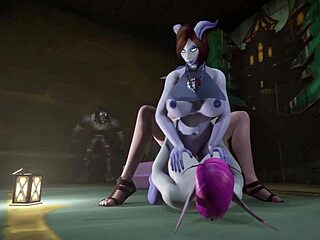 Futa Elves, Ready for a Wild Threesome with Demon Girl in 3D Warcraft Parody?