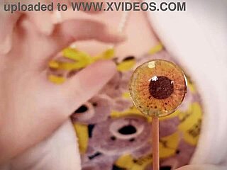 asmr video with milf in double layer gloves showing braces