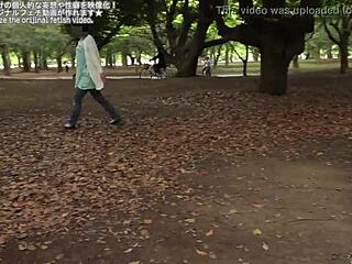 Blindfolded outdoor walk leads to fetish fun.