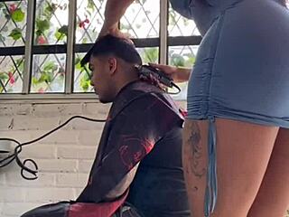 getting a sensual haircut from my stylist