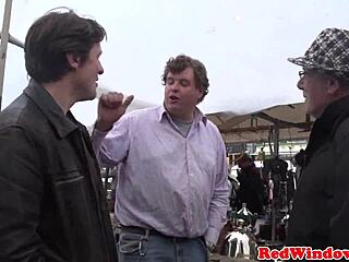 Fine Amsterdam prostitute cumsprayed hard on camera