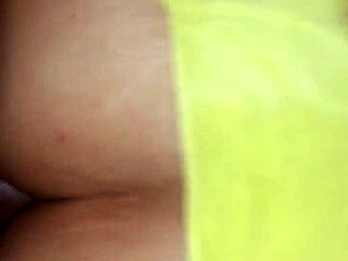 Wife in stockings bent over for doggystyle position