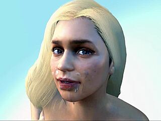 Emilia Clarke in anime facial animation