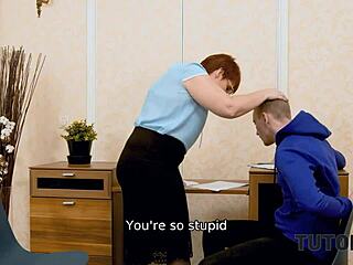 Russian Cougar Tutor Helps Fellow Forget Algebra with Intense Sex