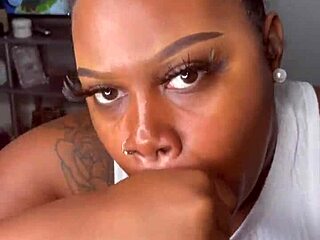 Pretty babe handles pretty dick with handjob and blowjob