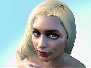 Emilia Clarke in anime facial animation