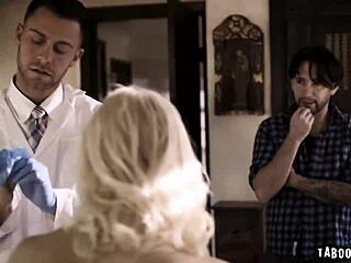 chloe cherry handles two massive rods in a wild tag team session