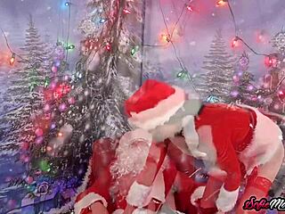 Cougar Sofie Marie Sucks And Rides Santa's Big Cock With Passion