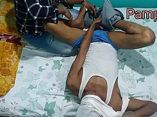 my stepbrother pounds me hard with hindi moans