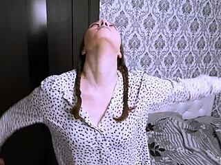 stepdaughter fucks all holes and cums hard