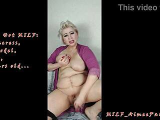 Very beautiful Russian milf AimeeParadise masturbates on private order.