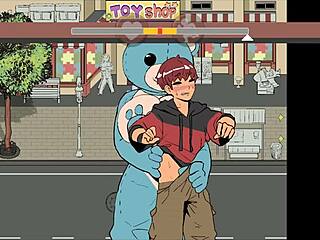 Wow! Naughty cosplay girl jerks me off in public street hentai!