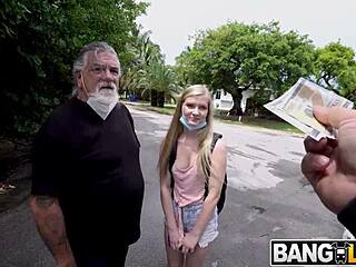 Daddy's girl riding hard on top