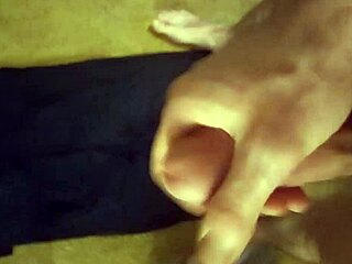 Gay amateur strokes his cock until a massive cumshot erupts.