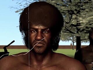 freed men take the master's big tit wife as a reward