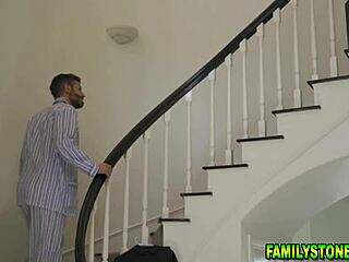 Stepsisters bang stepdad to prove their wild bedroom skills