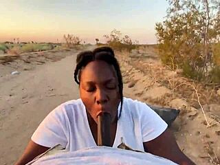 BBW bends over for massive BBC outdoors!