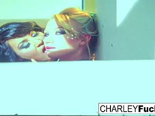 Hey, check Madison Scott and Charley getting wild together in bed!