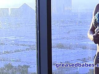 Busty Milf Oils Bikini