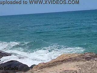 Raw Holly Bombom Filming on Rio de Janeiro Beach