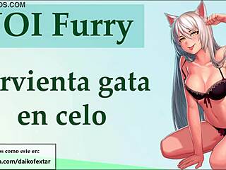 Furry hentai maid gives intense jerk off instructions