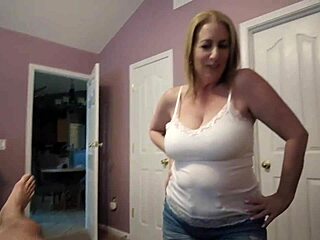 big natural tits pawg stepmom helps stepson finish in bedroom